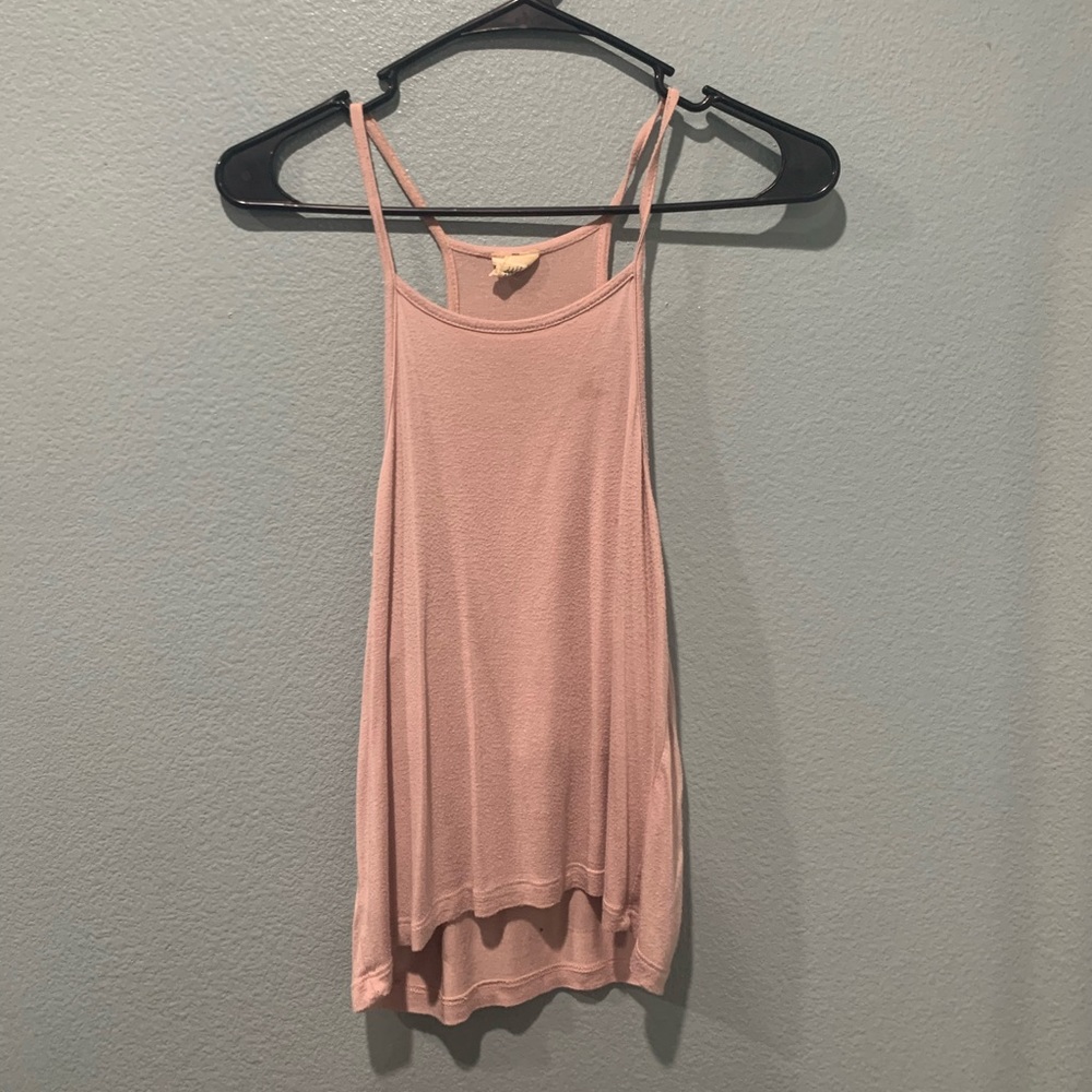 blush pink flowy tank